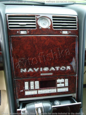 Декоративные накладки салона Lincoln Navigator 2003-2004 полный набор, без Sunroof