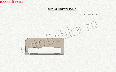 Suzuki Swift/Swift Sports (05-) декоративные накладки под дерево или карбон (отделка салона), Clock Surround , правый руль