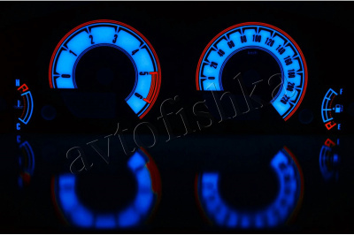 Nissan Pathfinder R51 / Navara D40 светодиодные шкалы (циферблаты) на панель приборов - дизайн 1